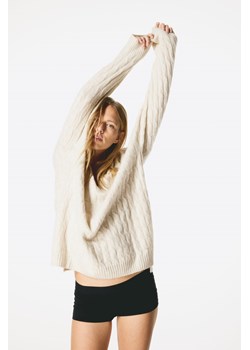 H & M - Sweter w warkoczowy splot - Beżowy ze sklepu H&M w kategorii Swetry damskie - zdjęcie 169597164