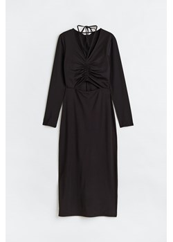 H & M - Sukienka bodycon ze sznurkiem - Czarny ze sklepu H&M w kategorii Sukienki - zdjęcie 169597282