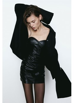 H & M - Powlekana sukienka gorsetowa - Czarny ze sklepu H&M w kategorii Sukienki - zdjęcie 169597402
