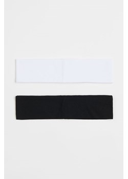 H & M - Dżersejowa opaska na głowę 2-pak - Czarny ze sklepu H&M w kategorii Opaski damskie - zdjęcie 169597583