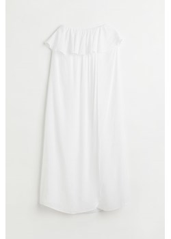 H & M - Plażowa sukienka z falbaną - Biały ze sklepu H&M w kategorii Odzież plażowa - zdjęcie 169597874