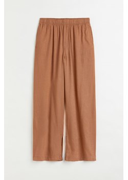 H & M - Spodnie z domieszką lnu - Beżowy ze sklepu H&M w kategorii Spodnie damskie - zdjęcie 169597953