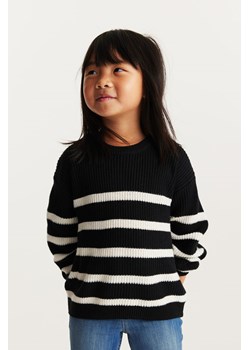 H & M - Sweter w strukturalny splot - Czarny ze sklepu H&M w kategorii Swetry dziewczęce - zdjęcie 169597974