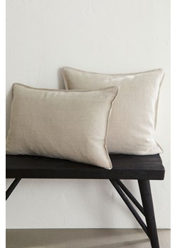 H & M - Lniana poszewka na poduszkę - Beżowy ze sklepu H&M w kategorii Poszewki na poduszki - zdjęcie 169598080
