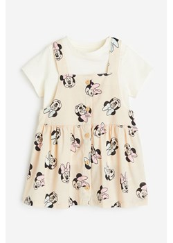 H & M - Komplet 2-częściowy z T-shirtem i sukienką - Beżowy ze sklepu H&M w kategorii Komplety niemowlęce - zdjęcie 169598114