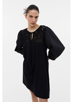 H & M - Dżersejowa sukienka z koronką - Czarny ze sklepu H&M w kategorii Sukienki - zdjęcie 169598151