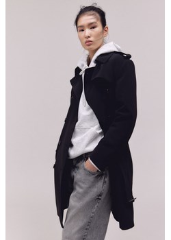 H & M - Dwurzędowy trencz - Czarny ze sklepu H&M w kategorii Płaszcze damskie - zdjęcie 169598274