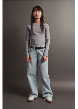 H & M - Dżinsy Wide Leg Loose Fit - Niebieski ze sklepu H&M w kategorii Spodnie dziewczęce - zdjęcie 169598304