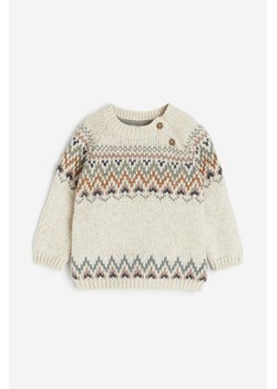 H & M - Żakardowy sweter - Beżowy ze sklepu H&M w kategorii Bluzy i swetry - zdjęcie 169598461