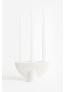 H & M - Duży kandelabr z kamionki - Biały ze sklepu H&M w kategorii Świeczniki - zdjęcie 169598770