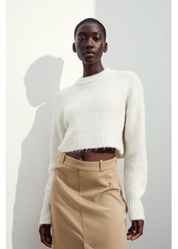 H & M - Krótki sweter - Biały ze sklepu H&M w kategorii Swetry damskie - zdjęcie 169598920