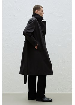 H & M - Trencz Oversized Fit - Czarny ze sklepu H&M w kategorii Płaszcze damskie - zdjęcie 169598931