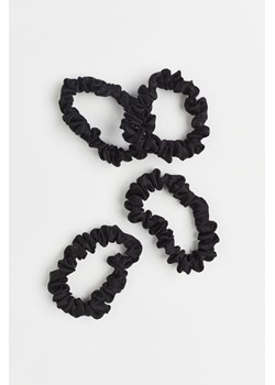 H & M - Jedwabna gumka do włosów 4-pak - Czarny ze sklepu H&M w kategorii Gumki do włosów - zdjęcie 169598961