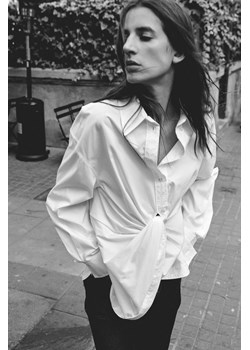 H & M - Koszula z węzłem - Biały ze sklepu H&M w kategorii Koszule damskie - zdjęcie 169598993