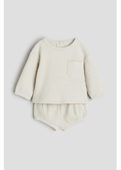 H & M - Komplet dresowy 2-częściowy - Beżowy ze sklepu H&M w kategorii Komplety niemowlęce - zdjęcie 169599000