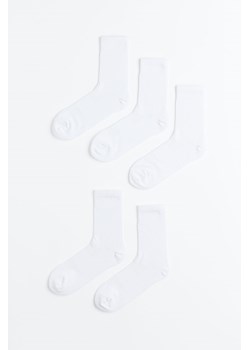 H & M - Sportowe skarpety DryMove 5-pak - Biały ze sklepu H&M w kategorii Skarpetki męskie - zdjęcie 169599034