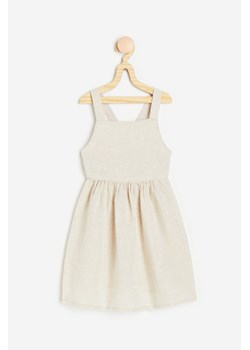 H & M - Lniana sukienka na szelkach - Beżowy ze sklepu H&M w kategorii Sukienki dziewczęce - zdjęcie 169599242