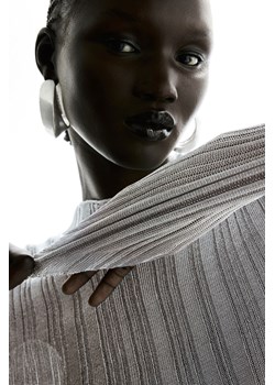 H & M - Błyszczący sweter w prążki - Srebrny ze sklepu H&M w kategorii Swetry damskie - zdjęcie 169599333