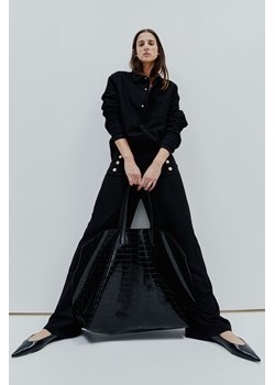 H & M - Spodnie z guzikami z przodu - Czarny ze sklepu H&M w kategorii Spodnie damskie - zdjęcie 169599350