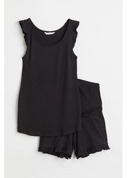 H & M - MAMA Bawełniany komplet w prążki - Czarny ze sklepu H&M w kategorii Odzież ciążowa - zdjęcie 169599383