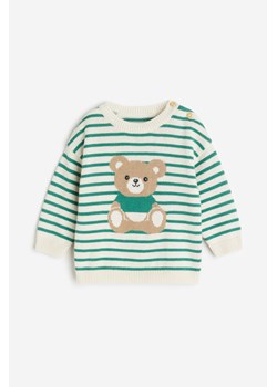 H & M - Bawełniany sweter - Zielony ze sklepu H&M w kategorii Bluzy i swetry - zdjęcie 169599481