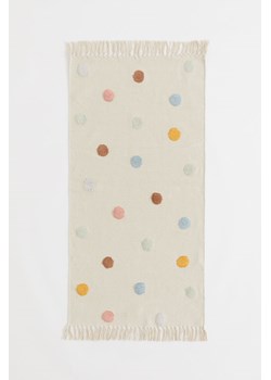 H & M - Bawełniany dywan z puszystym wzorem - Biały ze sklepu H&M w kategorii Tekstylia dziecięce - zdjęcie 169599531