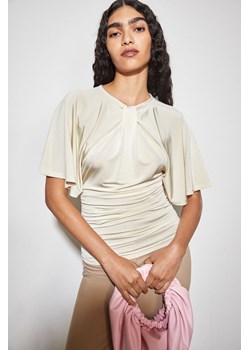H & M - Top ze skręconym detalem - Beżowy ze sklepu H&M w kategorii Bluzki damskie - zdjęcie 169599720