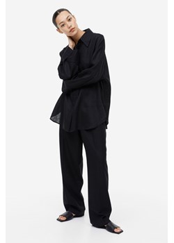 H & M - Skórzane klapki - Czarny ze sklepu H&M w kategorii Klapki damskie - zdjęcie 169599721