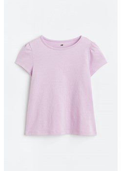 H & M - Top z bawełnianego dżerseju - Fioletowy ze sklepu H&M w kategorii Bluzki dziewczęce - zdjęcie 169599793