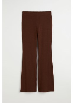 H & M - Spodnie o wyglądzie szydełkowej robótki - Brązowy ze sklepu H&M w kategorii Spodnie damskie - zdjęcie 169599942