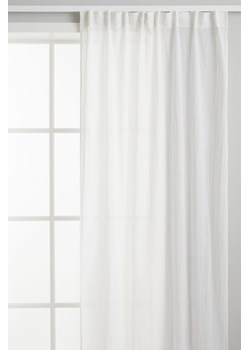 H & M - Zasłona z domieszką lnu 2-pak - Biały ze sklepu H&M w kategorii Zasłony - zdjęcie 169600042