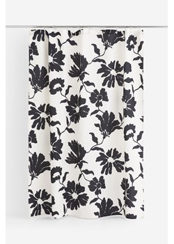 H & M - Zasłona prysznicowa w kwiaty - Czarny ze sklepu H&M w kategorii Akcesoria łazienkowe - zdjęcie 169600084