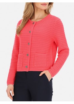 Koralowy elegancki kardigan damski Danelle Red Button ze sklepu Eye For Fashion w kategorii Swetry damskie - zdjęcie 169600690