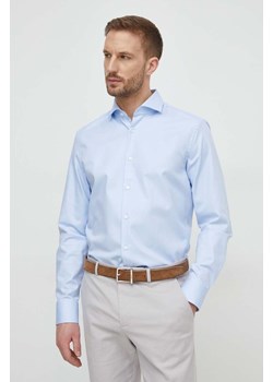 BOSS koszula męska kolor niebieski slim z kołnierzykiem klasycznym 50512820 ze sklepu ANSWEAR.com w kategorii Koszule męskie - zdjęcie 169601544