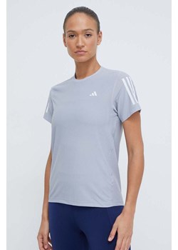 adidas Performance t-shirt do biegania Own the Run kolor szary IP2041 ze sklepu ANSWEAR.com w kategorii Bluzki damskie - zdjęcie 169601754