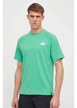 The North Face t-shirt sportowy Foundation kolor zielony gładki NF0A87FQPPO1 ze sklepu ANSWEAR.com w kategorii T-shirty męskie - zdjęcie 169601902