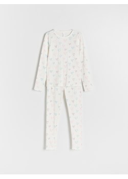 Reserved - Dwuczęściowa piżama - złamana biel ze sklepu Reserved w kategorii Piżamy dziecięce - zdjęcie 169602234