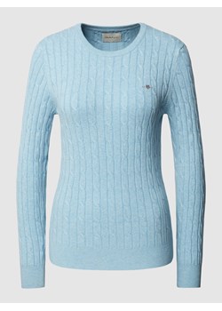 Sweter z dzianiny z wzorem warkocza ze sklepu Peek&Cloppenburg  w kategorii Swetry damskie - zdjęcie 169603380