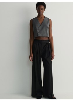 Reserved - Spodnie z ozdobną wstawką - czarny ze sklepu Reserved w kategorii Spodnie damskie - zdjęcie 169606721