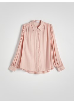 Reserved - Koszula z wiskozą - różowy ze sklepu Reserved w kategorii Koszule damskie - zdjęcie 169607144