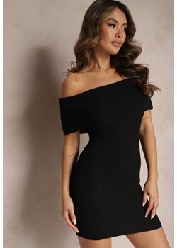 Czarna Taliowana Sukienka Hiszpanka Mini z Elastycznej Tkaniny Naliresa ze sklepu Renee odzież w kategorii Sukienki - zdjęcie 169608042