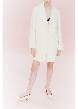 H & M - Jednorzędowy płaszcz - Biały ze sklepu H&M w kategorii Płaszcze damskie - zdjęcie 169617574