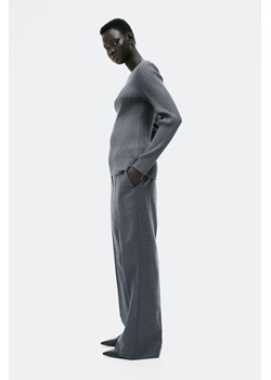 H & M - Eleganckie spodnie - Szary ze sklepu H&M w kategorii Spodnie damskie - zdjęcie 169617862