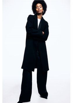 H & M - Dwurzędowy płaszcz z domieszką wełny - Czarny ze sklepu H&M w kategorii Płaszcze damskie - zdjęcie 169618131