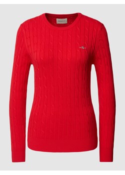 Sweter z dzianiny z wzorem warkocza ze sklepu Peek&Cloppenburg  w kategorii Swetry damskie - zdjęcie 169620501