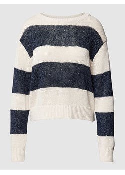 Sweter z dzianiny z mieszanki lnu z obniżonymi ramionami ze sklepu Peek&Cloppenburg  w kategorii Swetry damskie - zdjęcie 169620512