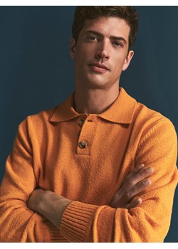Reserved - Sweter polo - pomarańczowy ze sklepu Reserved w kategorii Swetry męskie - zdjęcie 169628042