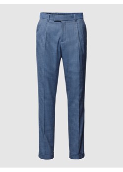 Spodnie materiałowe o kroju regular fit w pepitkę ze sklepu Peek&Cloppenburg  w kategorii Spodnie męskie - zdjęcie 169631063
