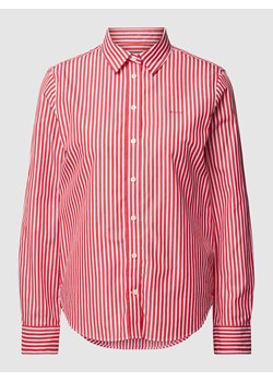 Bluzka koszulowa z bawełny ze wzorem w paski ze sklepu Peek&Cloppenburg  w kategorii Koszule damskie - zdjęcie 169631814
