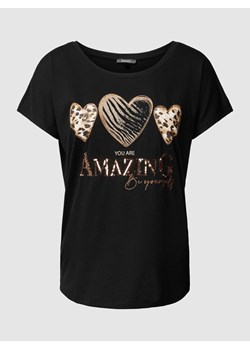 T-shirt z motywem i nadrukiem z napisem ze sklepu Peek&Cloppenburg  w kategorii Bluzki damskie - zdjęcie 169631853